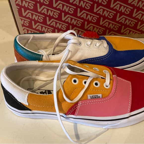 Women's Size 7 - RARE Vans Era Patchwork Multicolor - New in Box - Picture 3 of 6